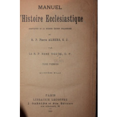 MANUEL D HISTOIRE ECCLESIASTIQUE