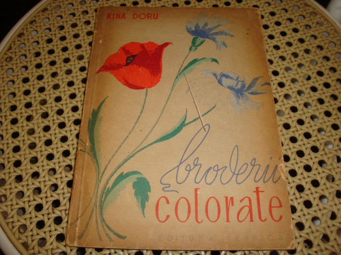 Nina Doru - Broderii colorate - 1960 - cu 2 planse