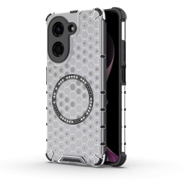 Husa transparenta Xiaomi Redmi A5&Atilde;&sbquo;&Acirc;&nbsp;4G (Regional) Techsuit HoneyComb Shield MagSafe, alb