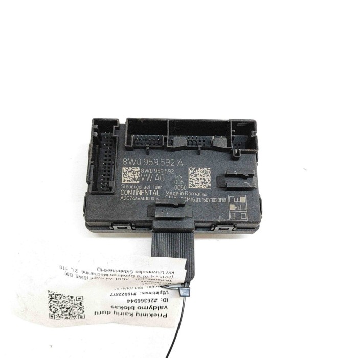Modul de control ușă st&acirc;nga față AUDI A4 Avant 8W5, B9 2016 OEM: 8W0959592A,8W0959592,A2C7466601000 26366944