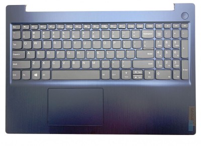 Carcasa superioara cu tastatura palmrest Laptop, Lenovo, IdeaPad 3-15ARE05 Type 81W4, albastru, layout US foto