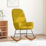 Scaun Balansoar Catifea Galben vidaXL, 70x79x105 cm, Relaxare Confortabila, Design Modern