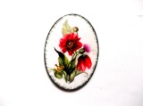 Magnet frigider cu flori rosii 41848