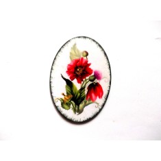 Magnet frigider cu flori rosii 41848
