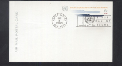 UN New York 1969 Definitives Postcard unused FDC UN.261 foto