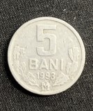 Moneda 5 bani 1993 Moldova 2