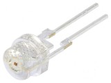 LED 4,8mm Roșie 8400-10000 mcd, 18-20 lm, Unghi de Emisie 140&deg;, Raster 2,5mm THT, Optosupply