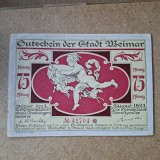 Germania Weimar 75 pfenning 1921Germania Weimar 75 pfenning 1921