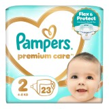 Scutece Premium Care, marimea 2, 4-8 kg, 23 bucati, Pampers