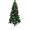 Set brad artificial de craciun 350 ramuri cu ace 3d 12 cm si elemente decorative tip pin, verde
