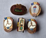 Competitii sportive - Lot 5 bucati - insigna sport anii 1970 - RSR