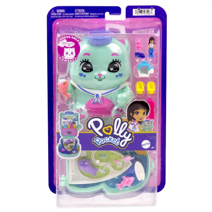 POLLY POCKET SET GENTUTA ANIMALUT PISICUTA MARINAR CU ACCESORII SuperHeroes ToysZone