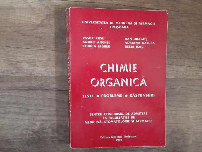 Chimie Organica - teste - probleme - raspunsuri - Vasile Rusu 1996