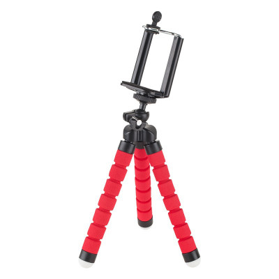 Trepied telefon Kruger &amp;amp;amp; Matz, 51-88 mm, 1/4 inch, picioare cauciuc, Rosu foto