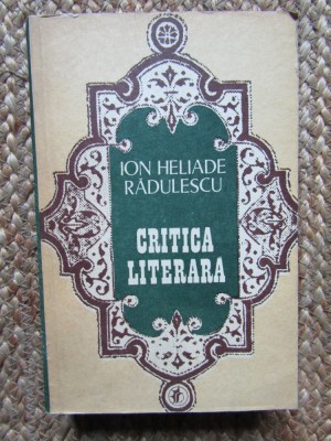 Critica literara Ion Heliade Radulescu foto
