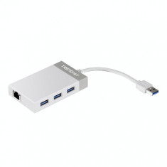 Adaptor USB 3.0 la Gigabit, Hub USB - TRENDnet, TU3-ETGH3