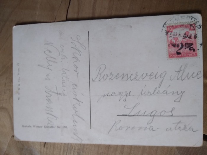 Ilustrata circulatie AustroUngaria teritori Romania Lugoj