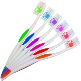 Set Periuțe de Dinți Adulți, Multicolor, 6 Bucăți, Capac Inclus