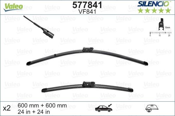 VALEO 577841 SILENCIO FLAT BLADE SET lamela stergator