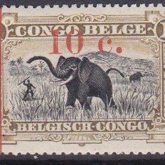 DB1 Fauna Africana Congo Belgian 1922 Elefant 1 v. MNH