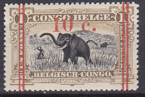 DB1 Fauna Africana Congo Belgian 1922 Elefant 1 v. MNH