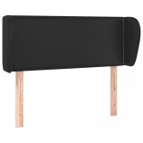 Cumpara ieftin Tablie de pat cu aripioare negru 83x23x78/88 cm piele ecologica