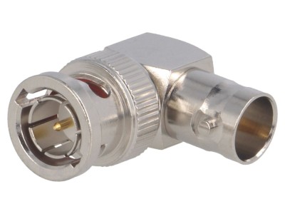 Conector BNC adaptor 90&amp;deg; 75&amp;Omega; aurit foto