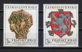 Cehoslovacia 1972 - Castelul Praga, istorie, arta, heraldica, serie neuzata