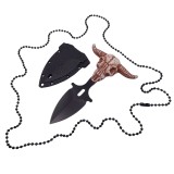 Cumpara ieftin Cutit tactic de vanatoare DEPOX&reg;, Death Valley, 8.5 cm, negru, teaca cu lant inclusa