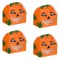 Cutii Dulciuri Halloween, Model Dovleac Portocaliu 3D, Set 4 Bucăți, Dimensiuni 16x9.8x9cm