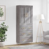 vidaXL Dulap &icirc;nalt, gri sonoma, 69,5x34x180 cm, lemn compozit