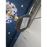 HOMCOM Lampă de masă Tiffany vintage, lampă de noptieră cu abajur din sticlă colorată pentru dormitor, living, albastru | Aosom Romania