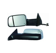 Oglinda usa exterioara DODGE RAM (DS/DJ), 2010-2012, SRL, partea stanga, reglare electrica; capac cromat; incalzit; geam cromat; memorie; 10 gauri / foto
