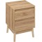 Noptiera 5Five Abana cu 2 sertare, PAL, finisaj stejar, 40x40x56 cm, bej Household NewTrend