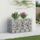 vidaXL Pat ridicat din gabion Argintiu 50 x 100 x 60 cm 42033296