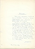 A3483N Andi Andrieș, act scris și semnat olograf, 1973, Iași