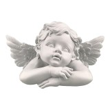 Decoratiune ingeras 30x17 cm, rasina, alb