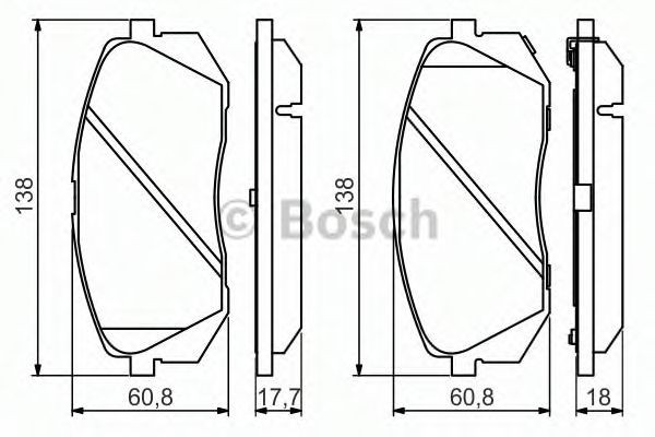 Set placute frana,frana disc HYUNDAI ix35 (LM, EL, ELH) (2009 - 2016) BOSCH 0 986 494 559