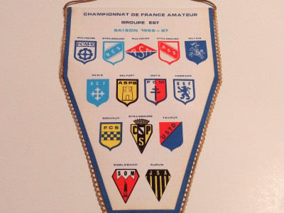 Fanion fotbal-Echipele participante-Campionatul Fotbal Amator(Franta1966/1967) foto