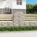 VidaXL Coș gabion arcuit, 100x50x140/160 cm, fier galvanizat