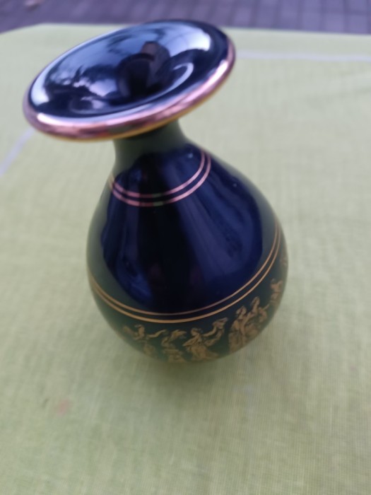 Ceramica greceasca NEOFITU Hand Made in Grece 24 K Gold, deosebita vaza