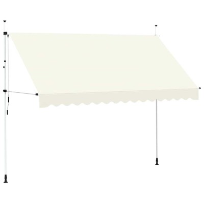 Copertina retractabila manual, crem, 350 cm foto