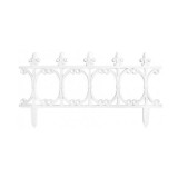 Gard de gradina decorativ, din plastic, alb, 64x34 cm&nbsp; GartenVIP DiyLine, Strend Pro