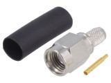 Conector SMA mufă tată drept 50&Omega; RG58 lipire, crimpat PTFE
