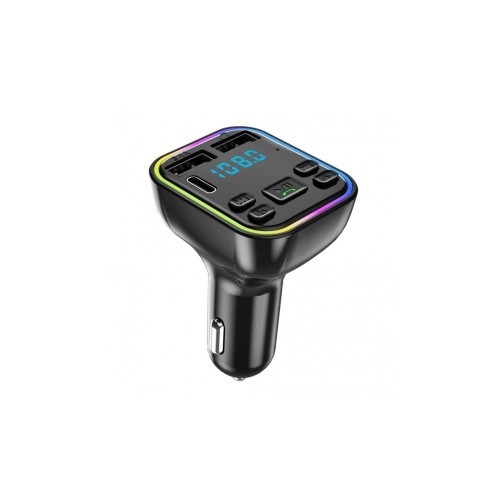 Modulator FM auto Bluetooth 5.0 Type-C dual USB 3.1A incarcare rapida RGB afisaj LED Cod: RAZ152 Automotive TrustedCars