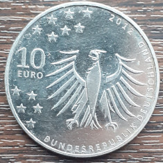 (M2530) MONEDA GERMANIA - 10 EURO 2012, 150 DE LA NASTEREA LUI GERHART HAUPTMANN