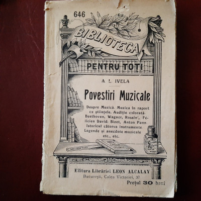 A. L. Ivela - Povestiri muzicale (BPT, 1911) foto