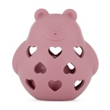 Petite&amp;Mars Bear Basil 0m+ jucărie zornăitoare Dusty Rose 1 buc