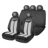 Set Huse Scaune Universale HLX7 Compatibile cu Seat &ndash; Negru/Gri