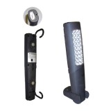 Cumpara ieftin LAMPA DE LUCRU PORTABILA 24+6 LEDURI DUBLU MAGNETICA. SUPORT SI BAZA METALICA JBM